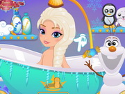Jeu Bébé Elsa Douche